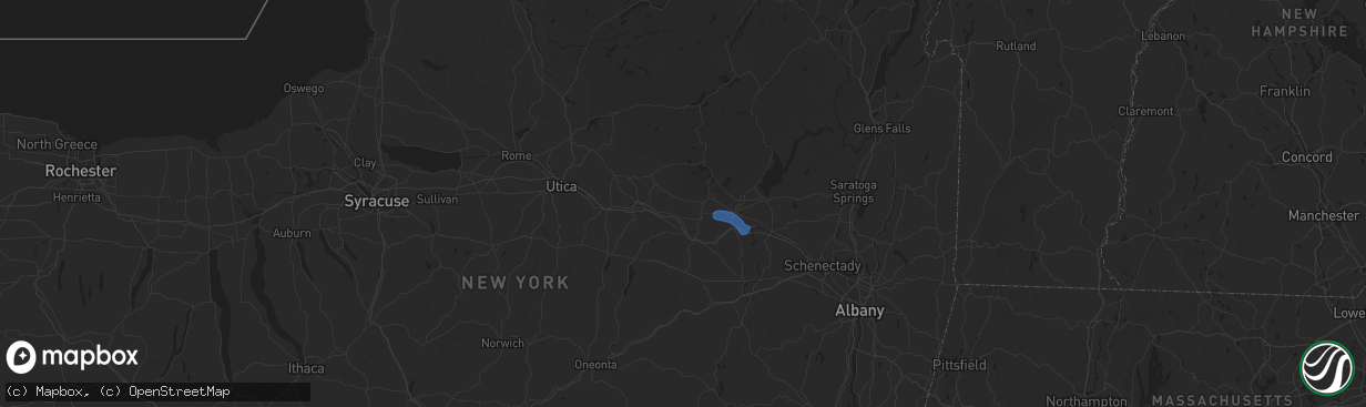 Hail map in Saint Johnsville, NY on July 1, 2025