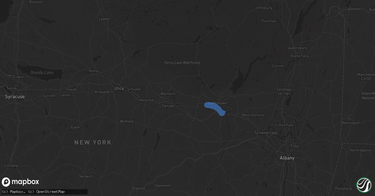 Hail map in Saint Johnsville, NY on July 1, 2025