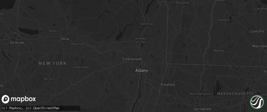 Hail map in Alplaus, NY on July 1, 2026