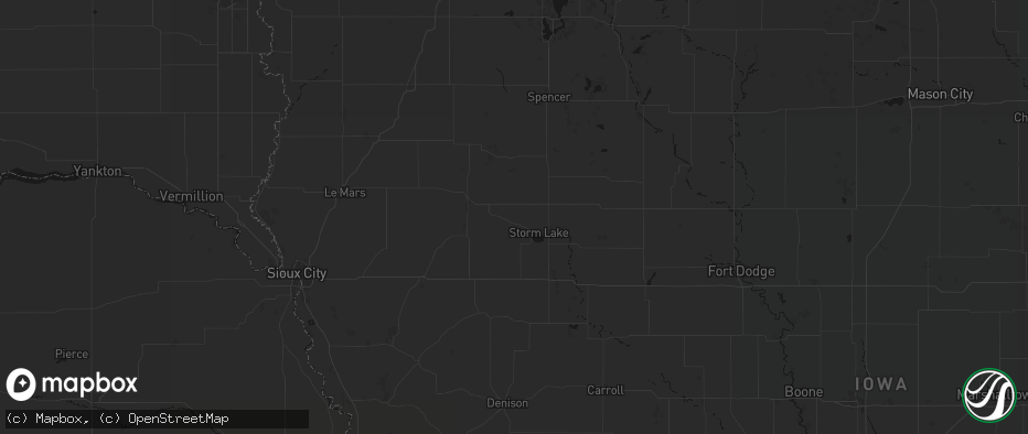 Hail map in Alta, IA on July 1, 2026