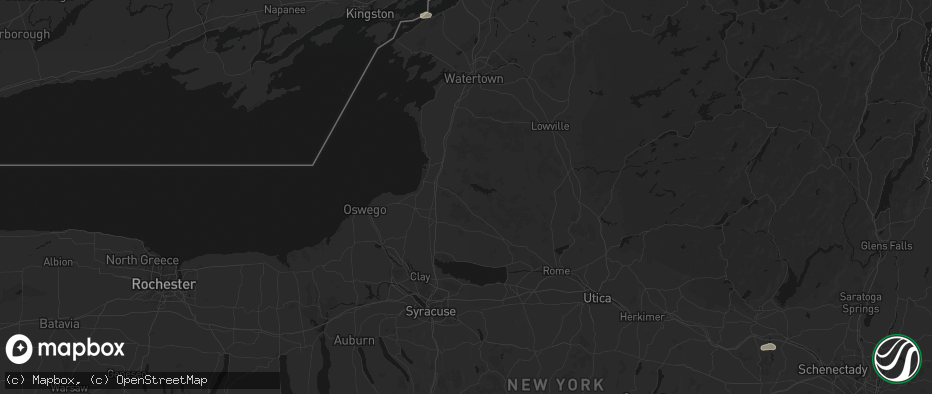Hail map in Altmar, NY on July 1, 2026