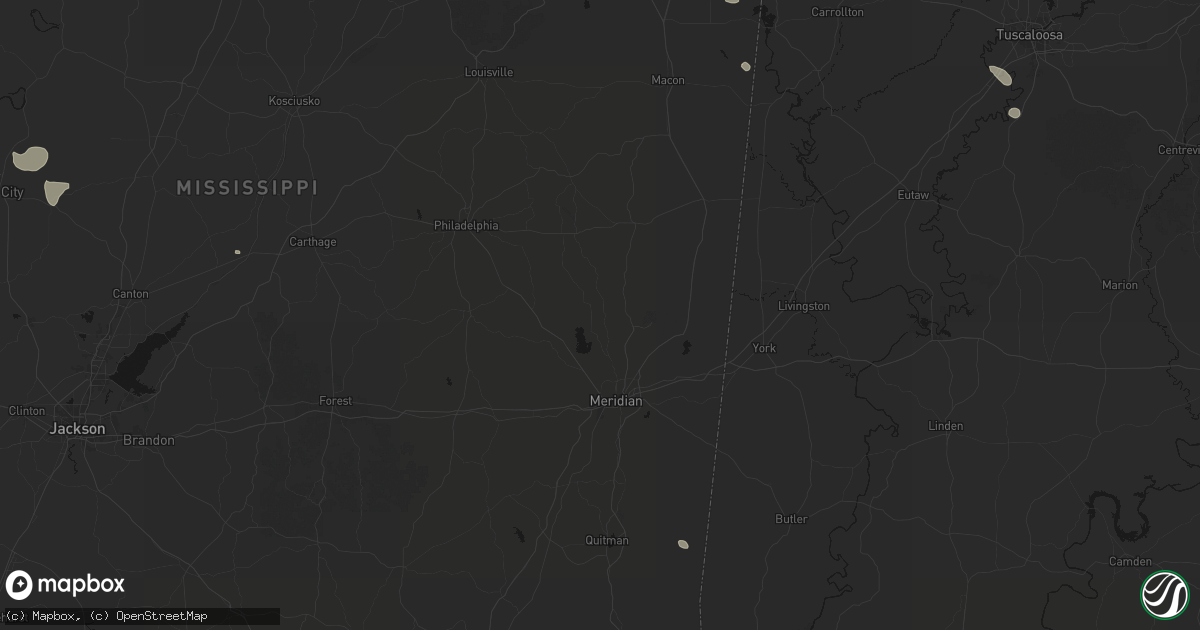 Hail map in Bailey, MS on July 1, 2026