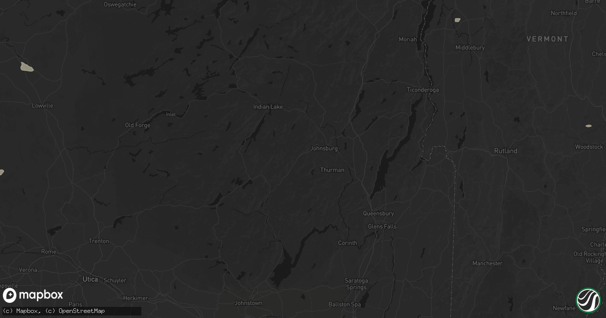 Hail map in Bakers Mills, NY on July 1, 2026
