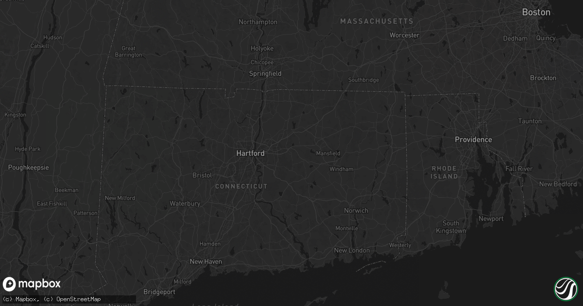 Hail map in Bolton, CT on July 1, 2026