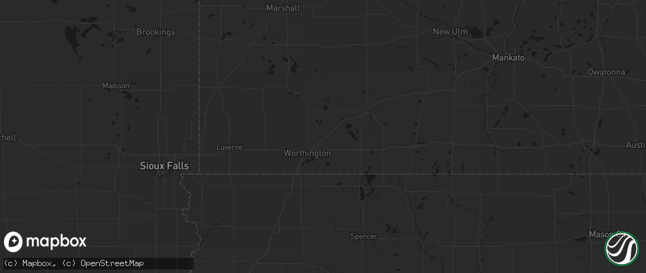 Hail map in Brewster, MN on July 1, 2026