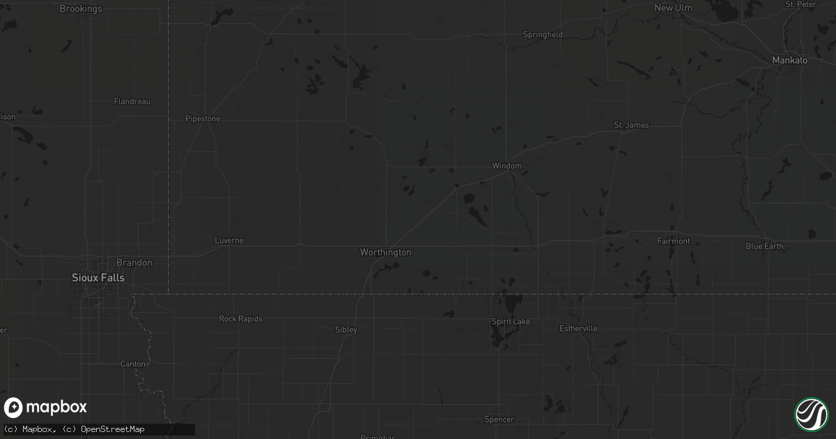 Hail map in Brewster, MN on July 1, 2026