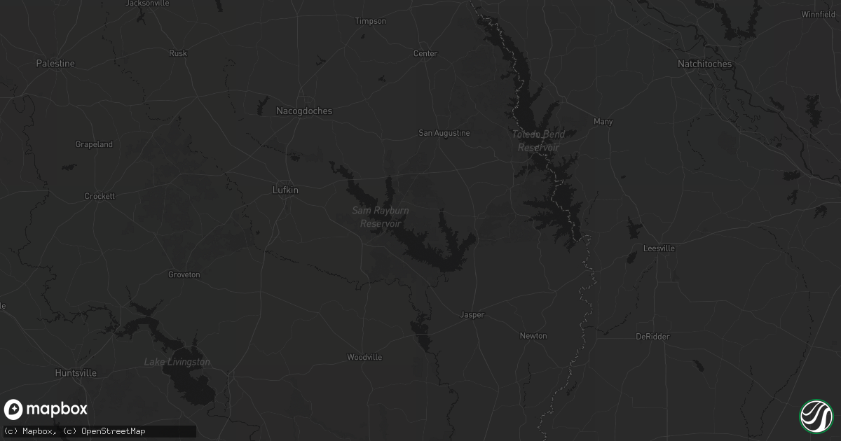 Hail map in Broaddus, TX on July 1, 2026