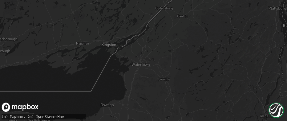 Hail map in Calcium, NY on July 1, 2026