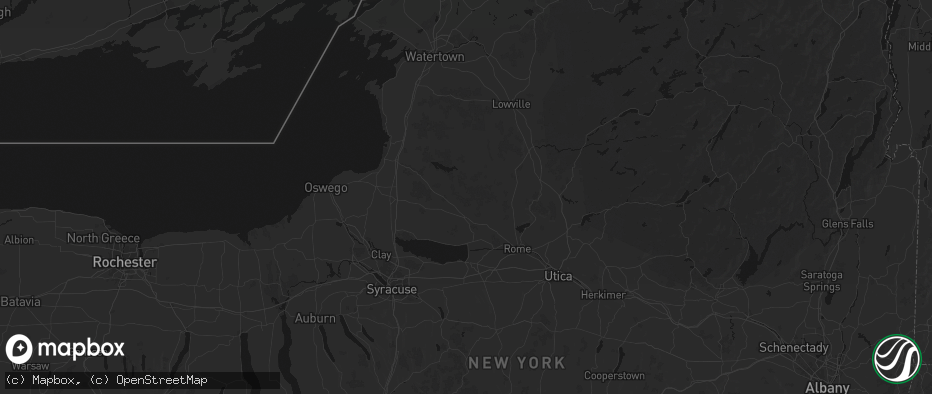 Hail map in Camden, NY on July 1, 2026