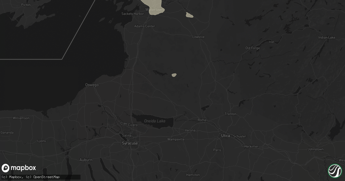 Hail map in Camden, NY on July 1, 2026