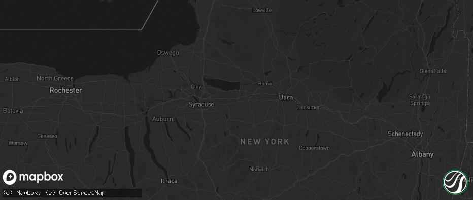 Hail map in Canastota, NY on July 1, 2026