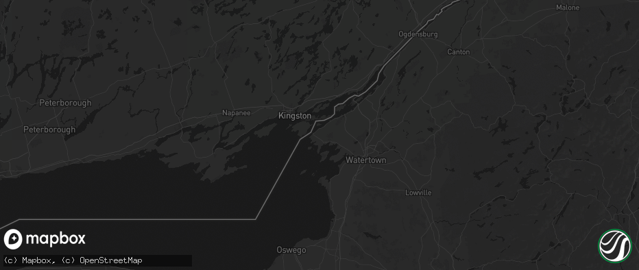 Hail map in Cape Vincent, NY on July 1, 2026
