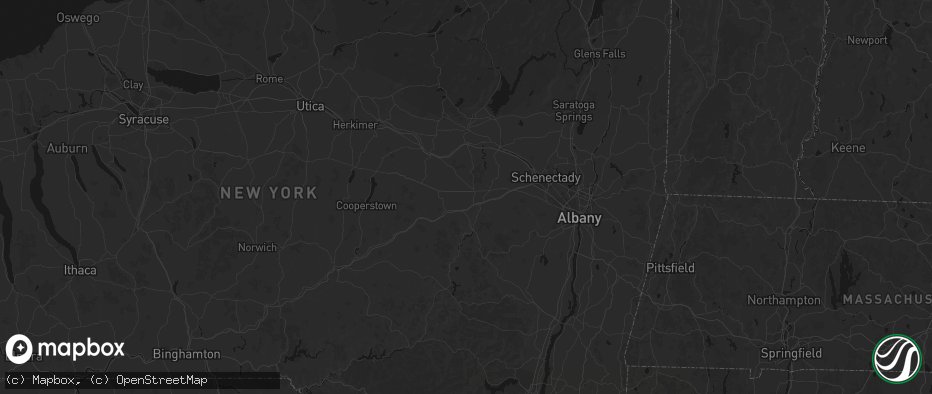 Hail map in Central Bridge, NY on July 1, 2026