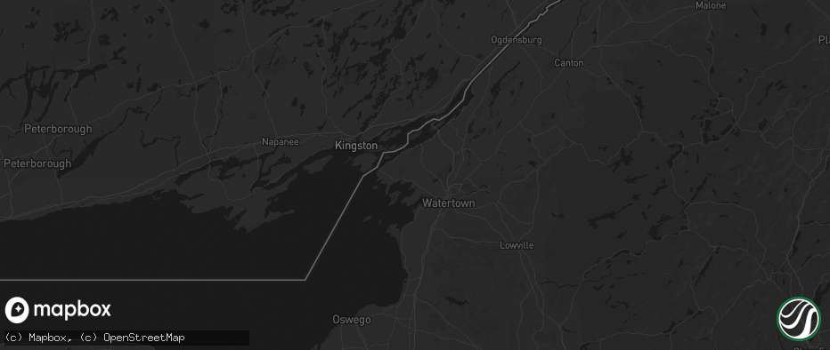 Hail map in Chaumont, NY on July 1, 2026