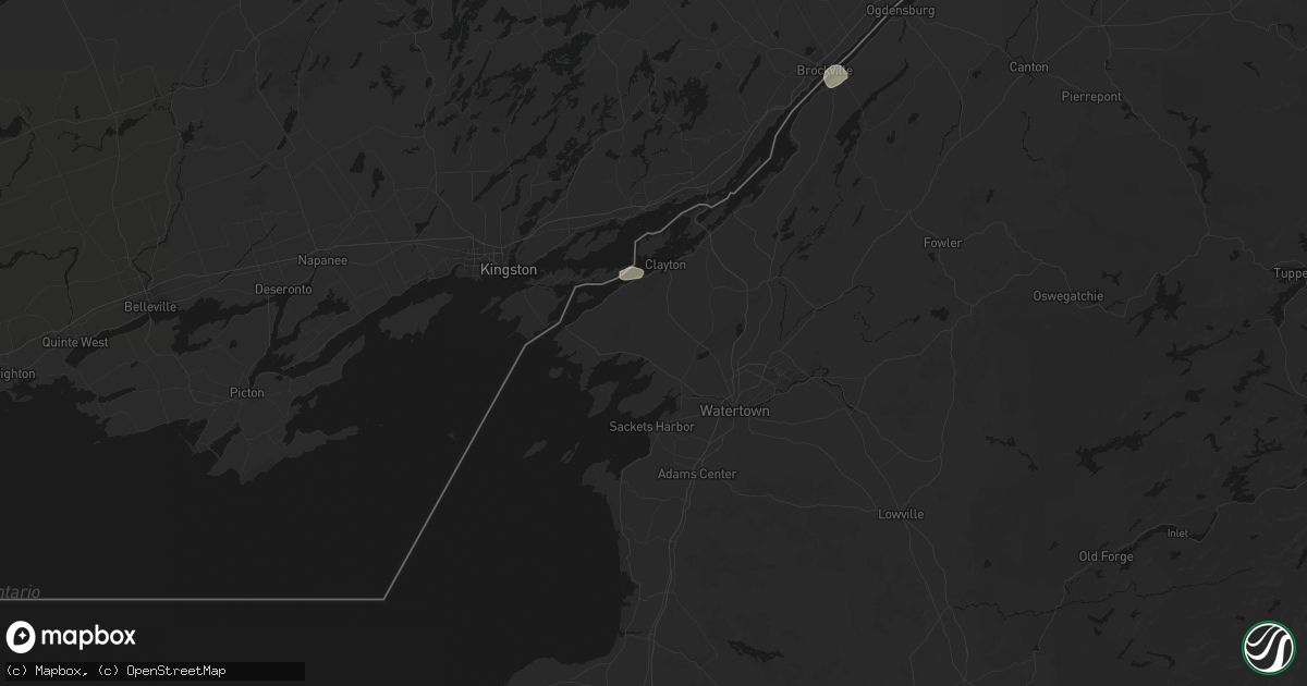 Hail map in Chaumont, NY on July 1, 2026