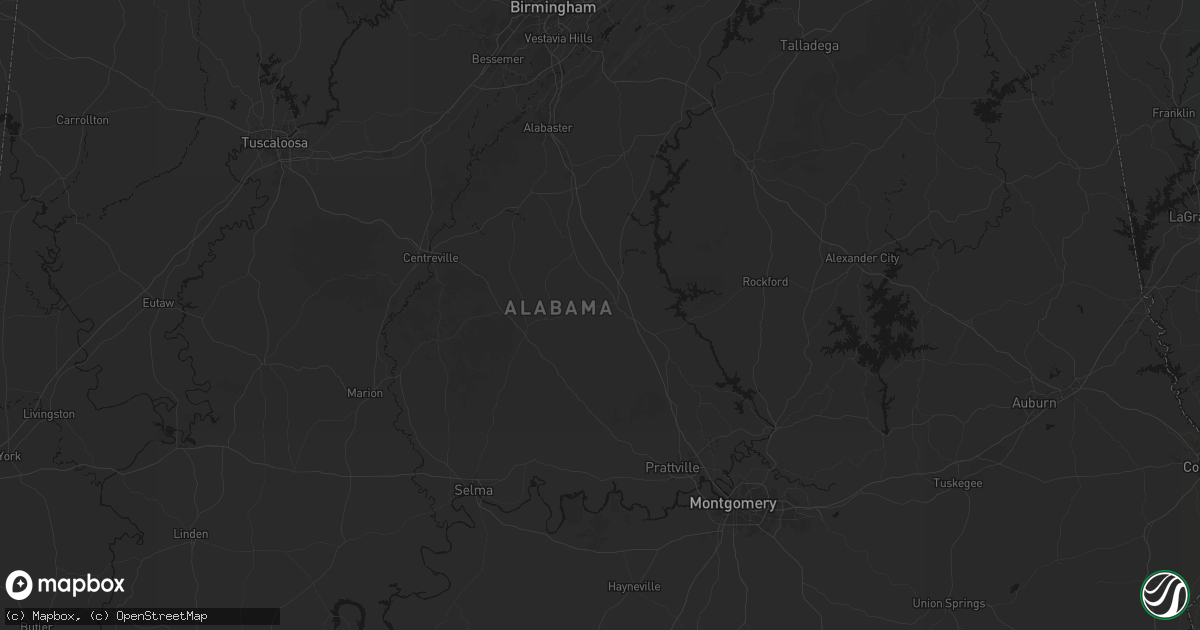 Hail map in Clanton, AL on July 1, 2026