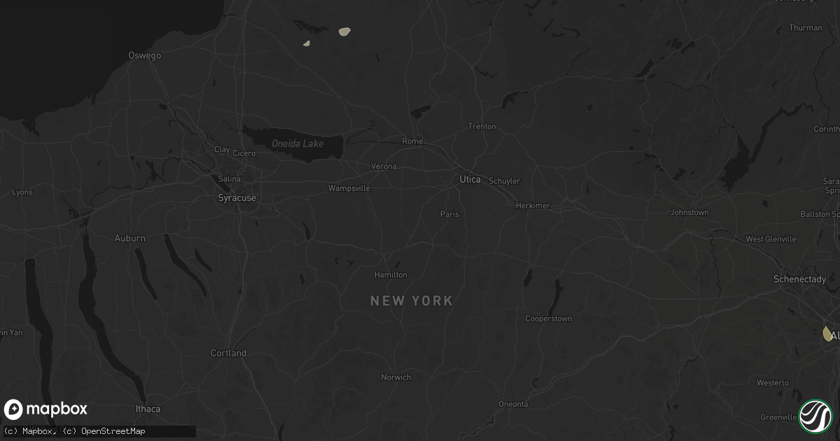 Hail map in Deansboro, NY on July 1, 2026