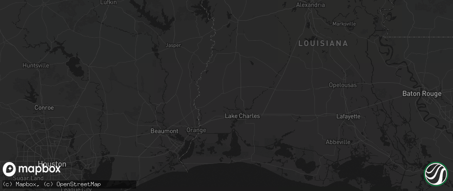 Hail map in Dequincy, LA on July 1, 2026