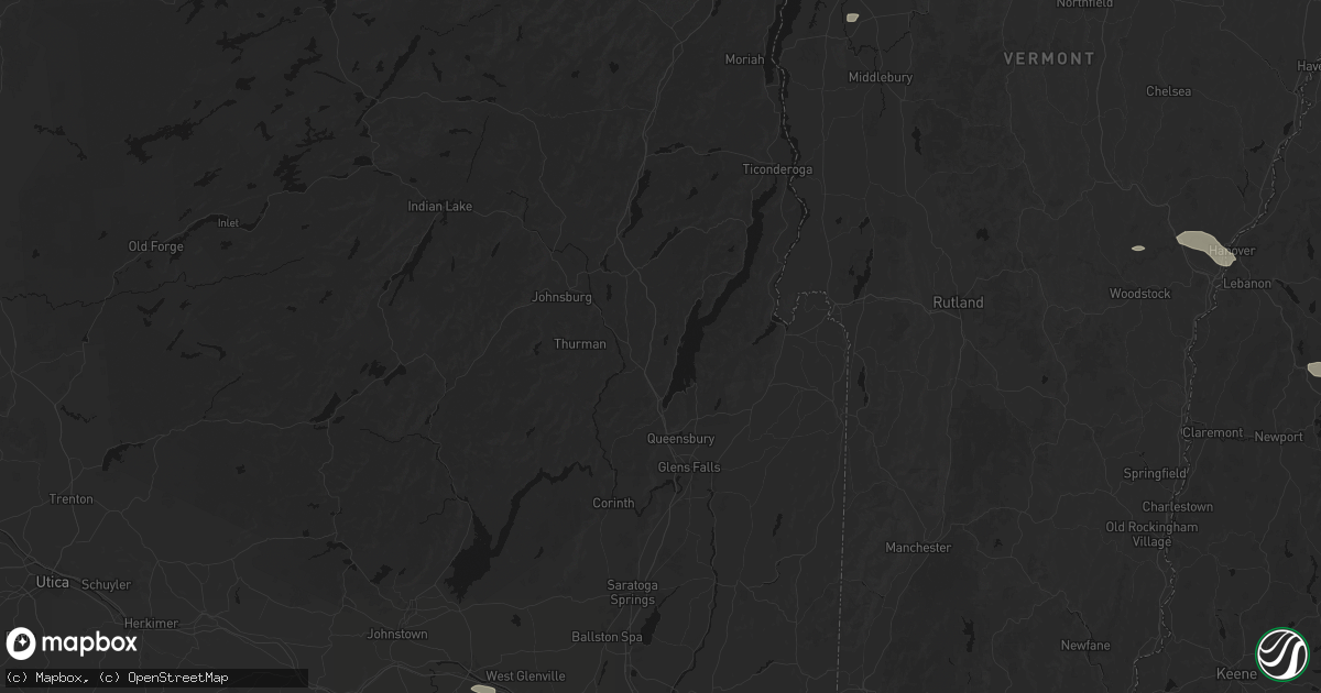 Hail map in Diamond Point, NY on July 1, 2026