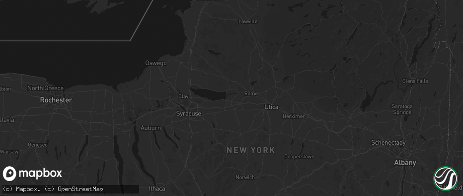 Hail map in Durhamville, NY on July 1, 2026