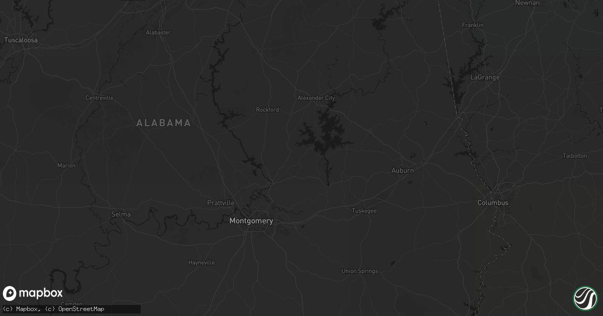 Hail map in Eclectic, AL on July 1, 2026