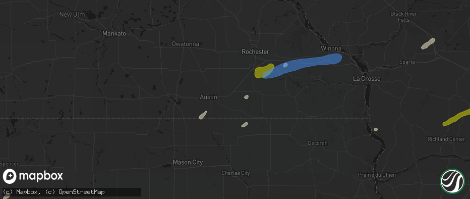 Hail map in Elkton, MN on July 1, 2026