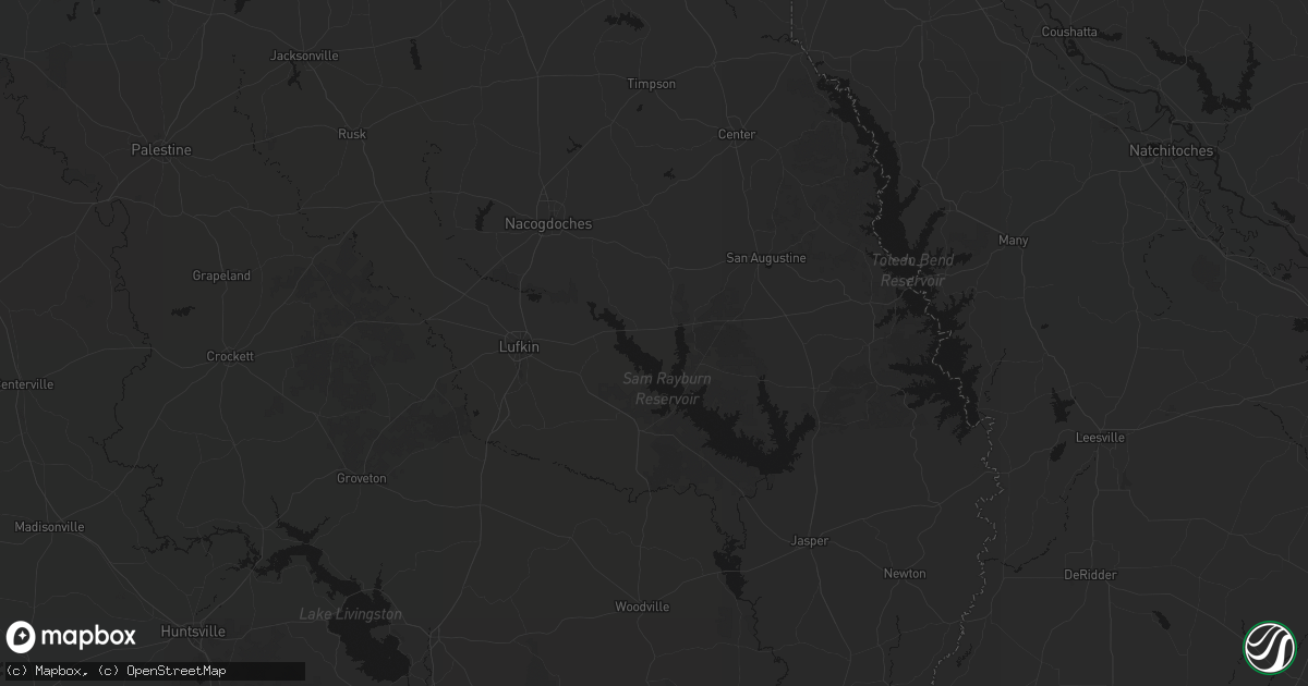 Hail map in Etoile, TX on July 1, 2026