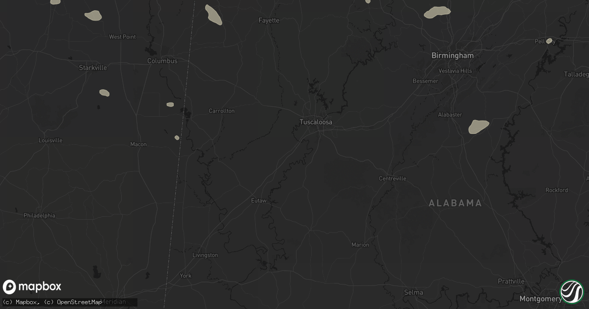 Hail map in Fosters, AL on July 1, 2026
