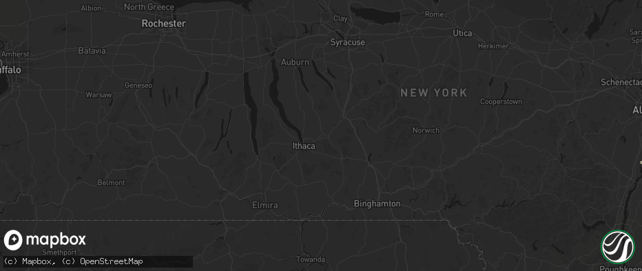 Hail map in Freeville, NY on July 1, 2026