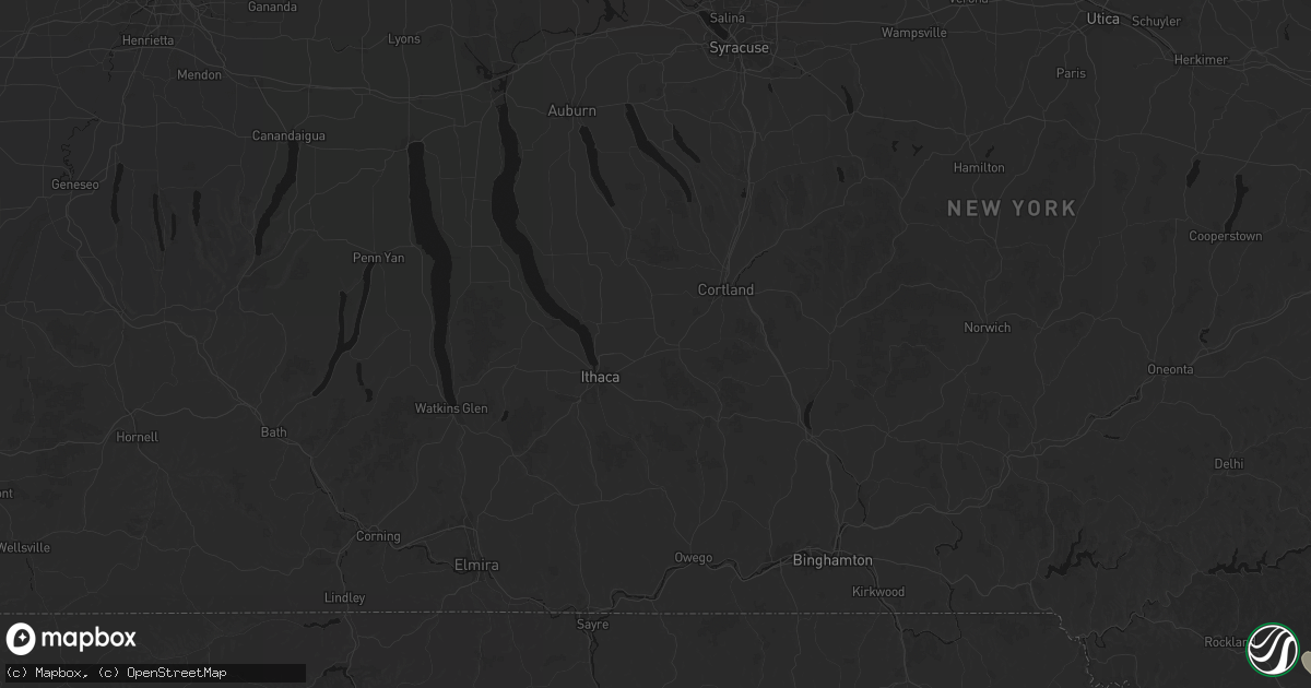 Hail map in Freeville, NY on July 1, 2026
