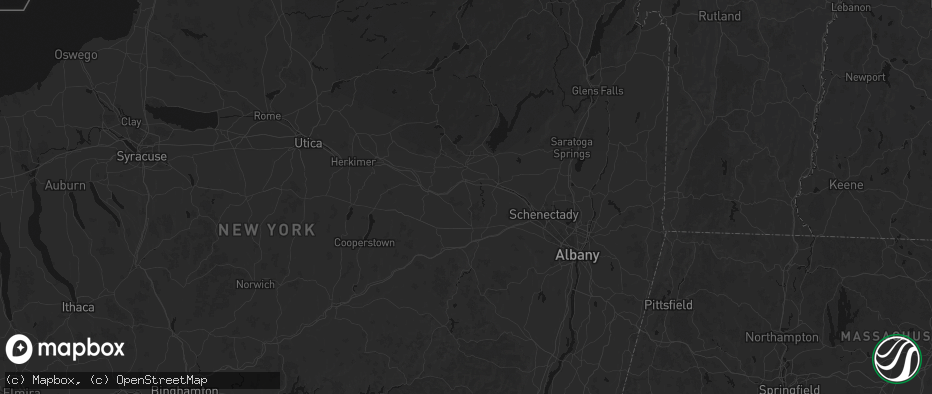 Hail map in Fultonville, NY on July 1, 2026