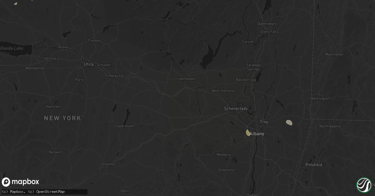 Hail map in Fultonville, NY on July 1, 2026