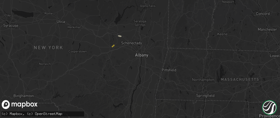Hail map in Glenmont, NY on July 1, 2026