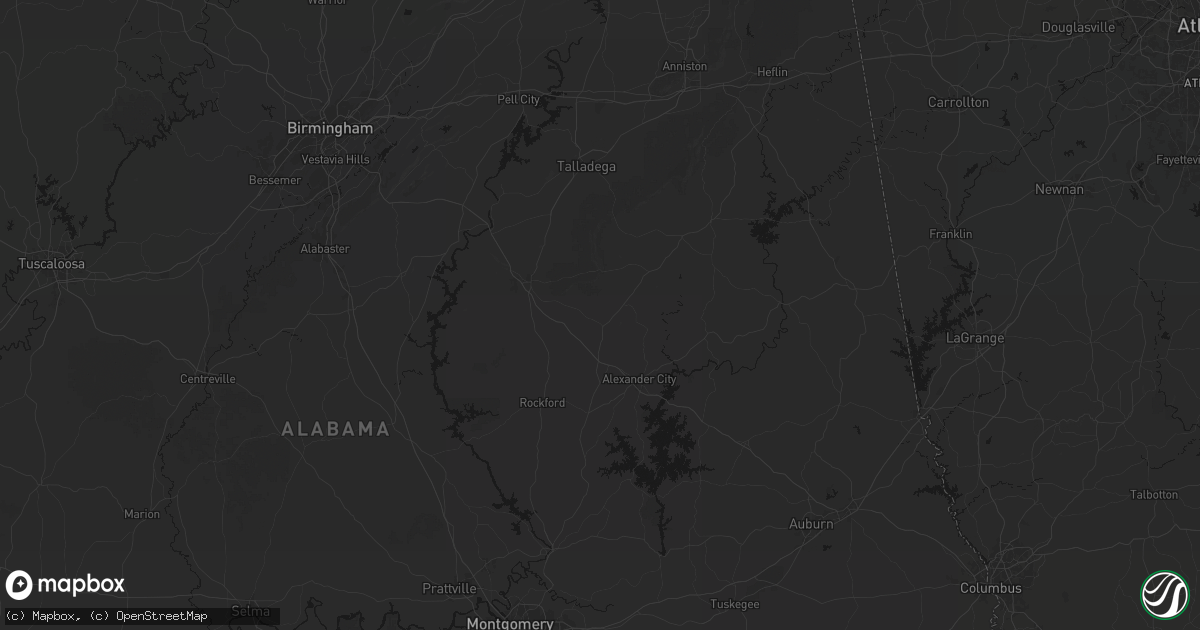 Hail map in Goodwater, AL on July 1, 2026