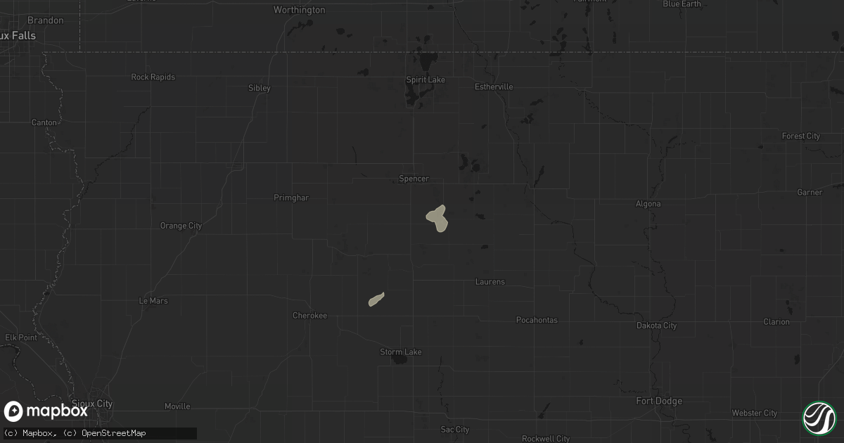 Hail map in Greenville, IA on July 1, 2026
