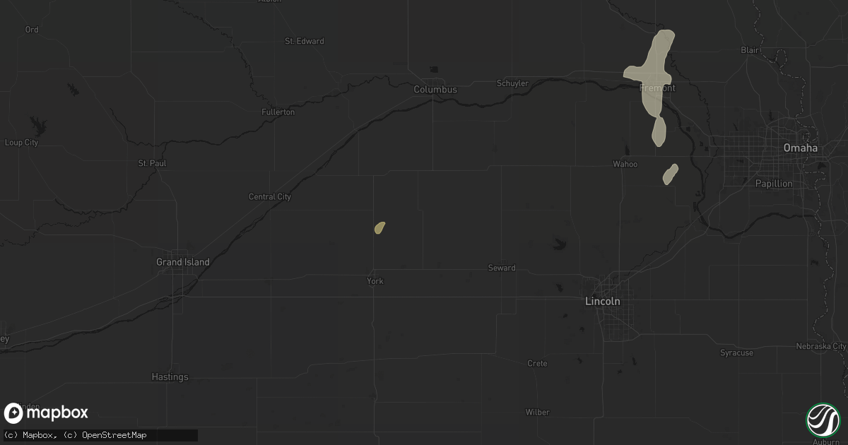 Hail map in Gresham, NE on July 1, 2026