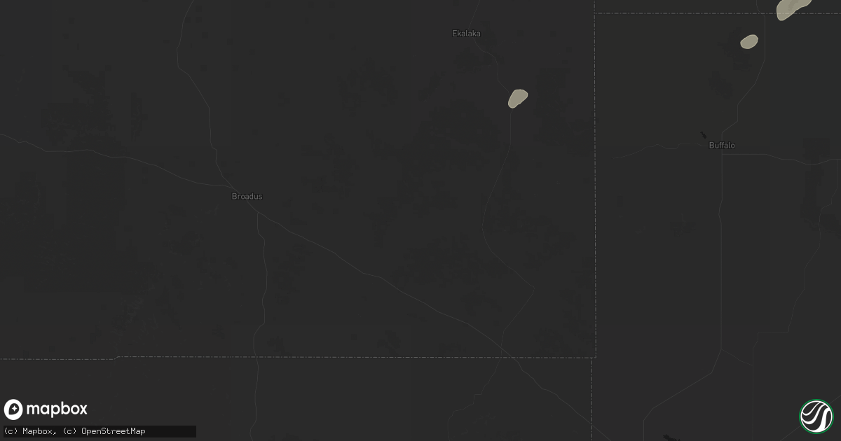 Hail map in Hammond, MT on July 1, 2026