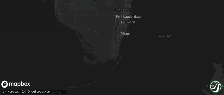 Hail map in Homestead, FL on July 1, 2026