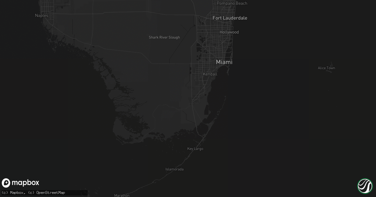 Hail map in Homestead, FL on July 1, 2026
