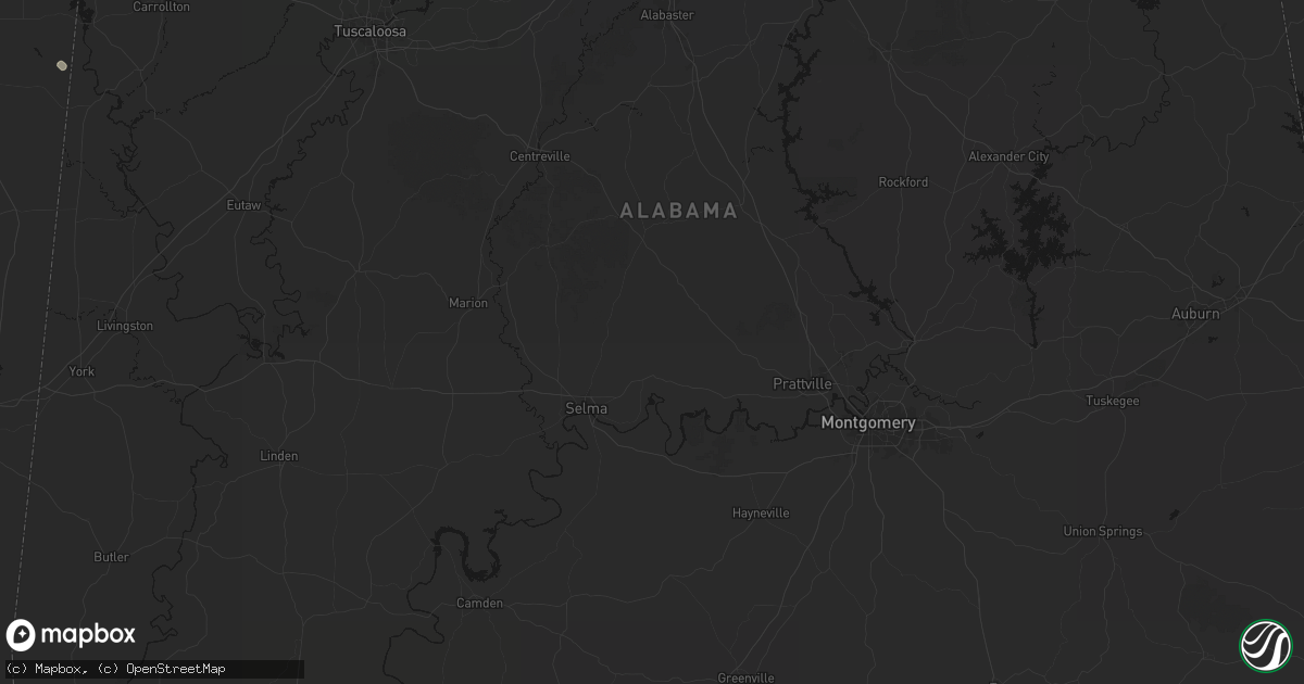 Hail map in Jones, AL on July 1, 2026