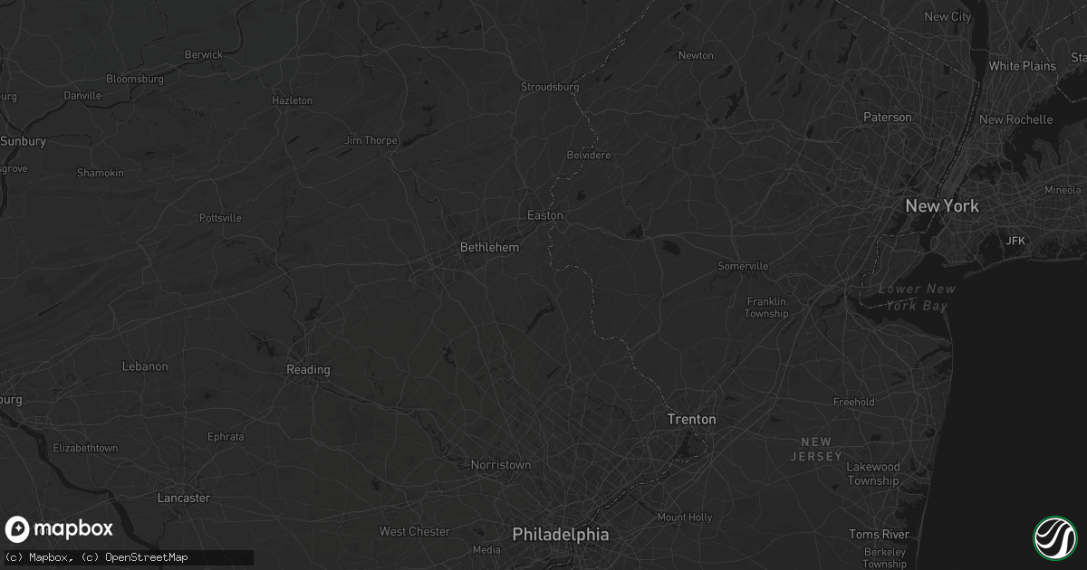 Hail map in Kintnersville, PA on July 1, 2026