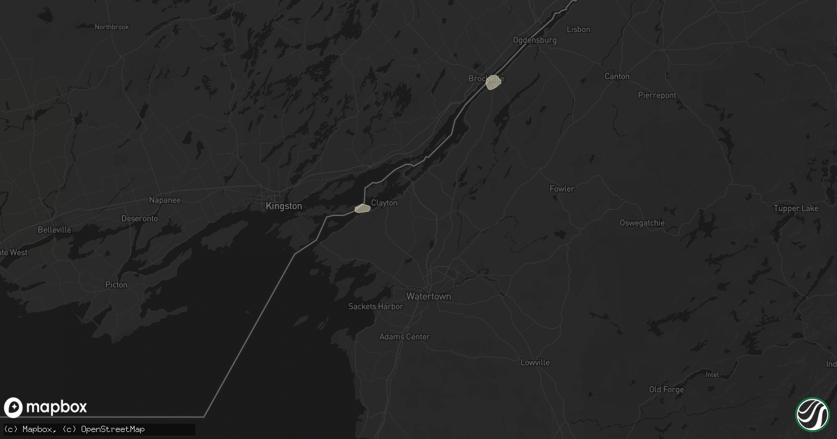 Hail map in La Fargeville, NY on July 1, 2026