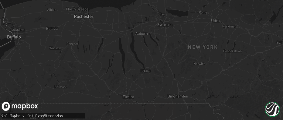 Hail map in Lansing, NY on July 1, 2026