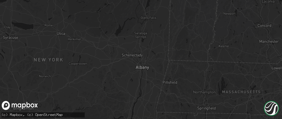 Hail map in Latham, NY on July 1, 2026