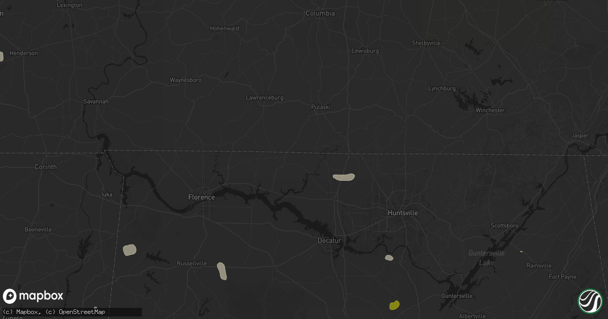 Hail map in Lester, AL on July 1, 2026