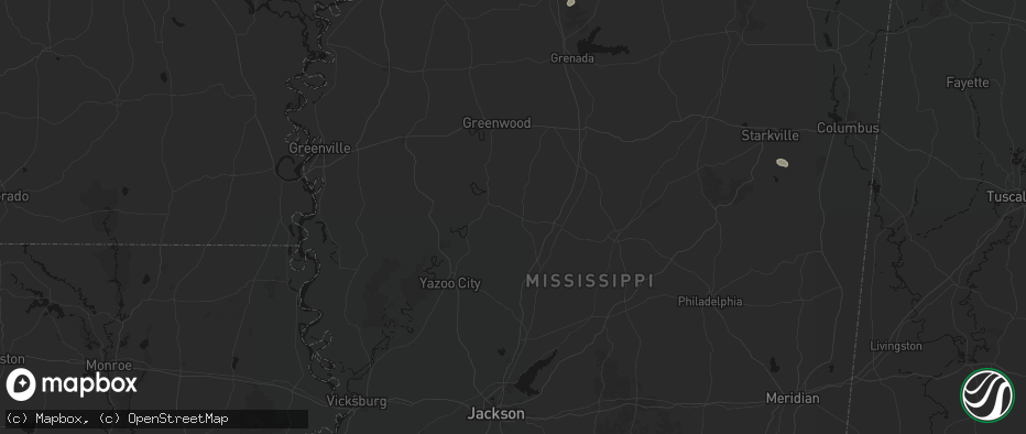 Hail map in Lexington, MS on July 1, 2026