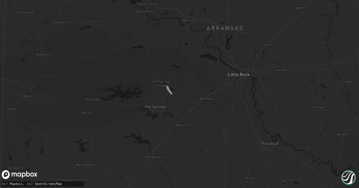Hail map in Lonsdale, AR on July 1, 2026