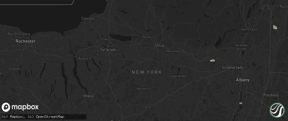 Hail map in Madison, NY on July 1, 2026