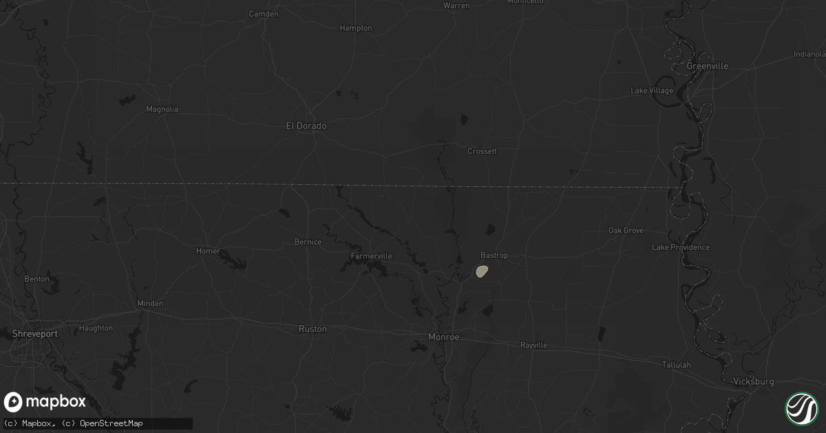 Hail map in Marion, LA on July 1, 2026