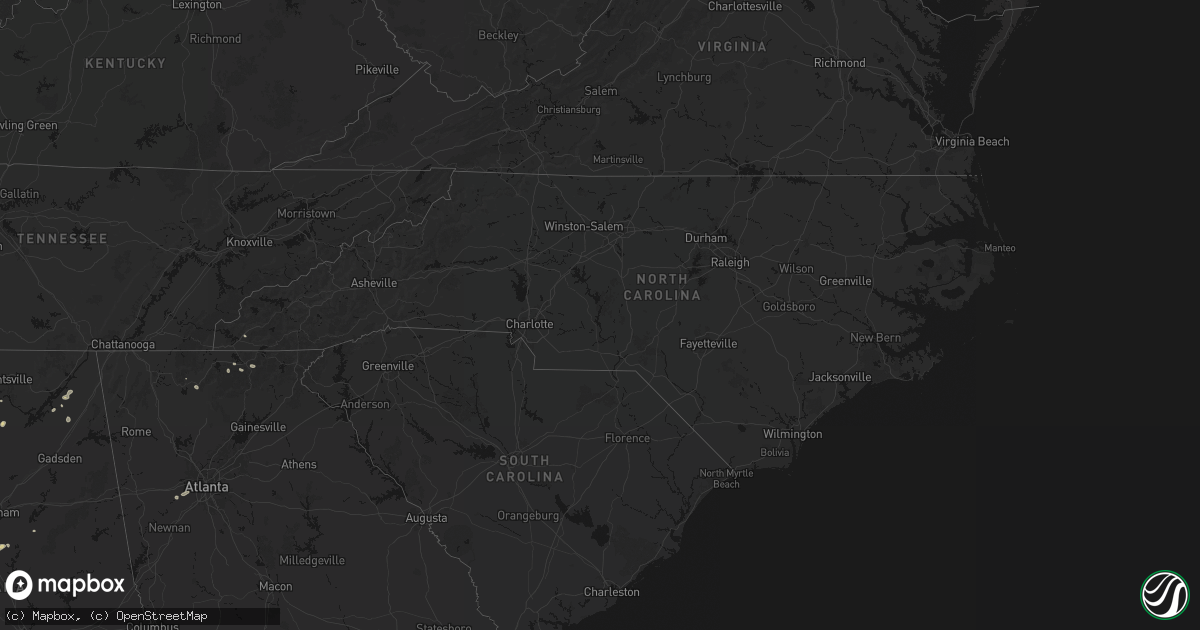 Hail map in North Carolina on July 1, 2026